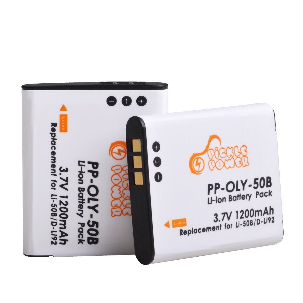 1200mAh Li-50B Battery for Olympus SZ-15, SZ-16 iHS, Tough 6000, 6020, 8000, TG-630 iHS, TG-820 iHS, TG-830 iHS, TG-850, TG-870: RED