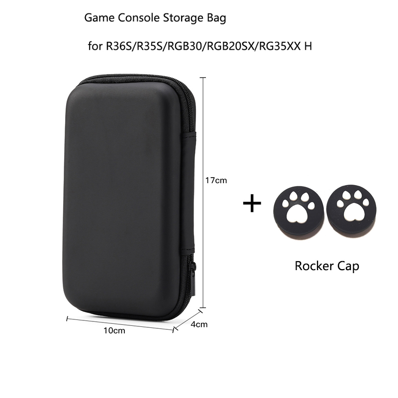 Game Console Opbergtas voor R36S/R35S/RGB30/RGB20SX/RG353M/RG35XX H harde Draagbare Beschermhoes Organizer Handheld Tas: Marineblauw