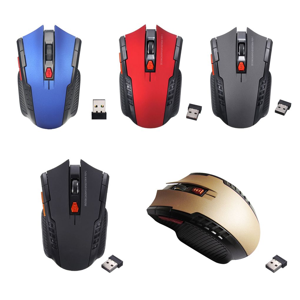 Souris optique sans fil 1600 Ghz, 2.4 DPI, 6 boutons, pour ordinateur et Portable