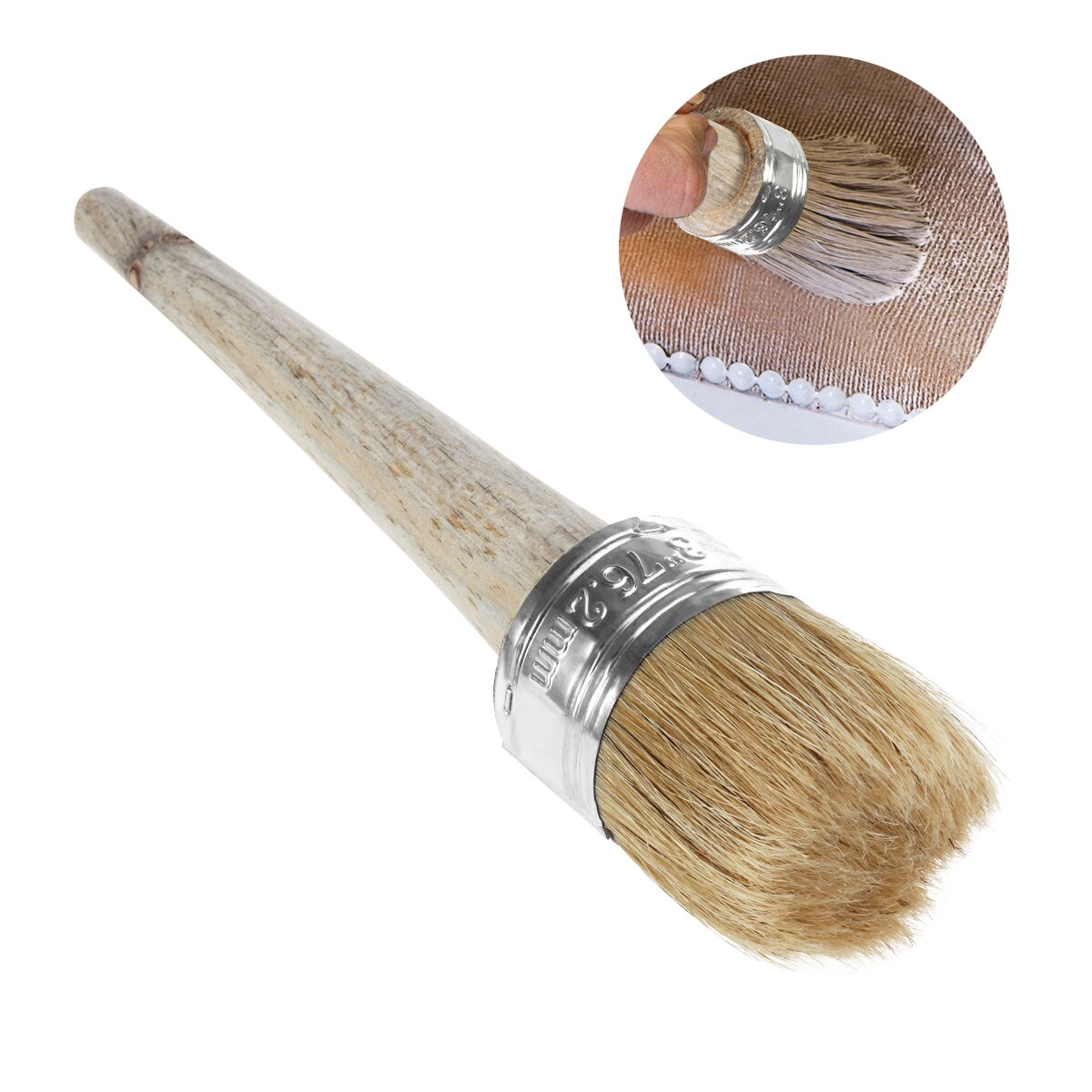 Chalk Paint Wax Brush for Painting or Waxing Furniture Stencils Folkart Home Decor Wood Large Brushes with Natural Bristles