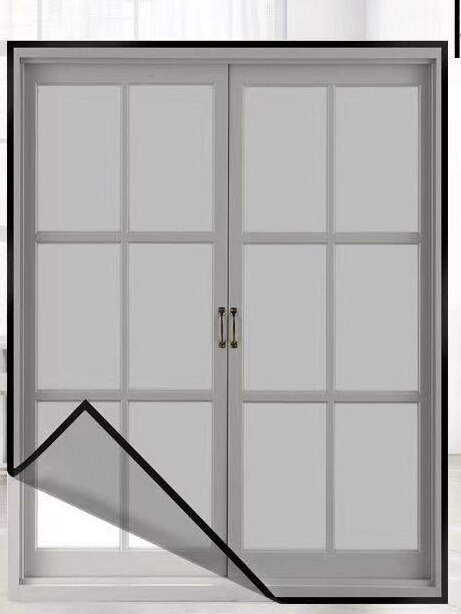 Mosquito-proof Velcro gauze curtains without perforation mosquito net door net curtains magnetic mosquito net window: A / 150x150cm