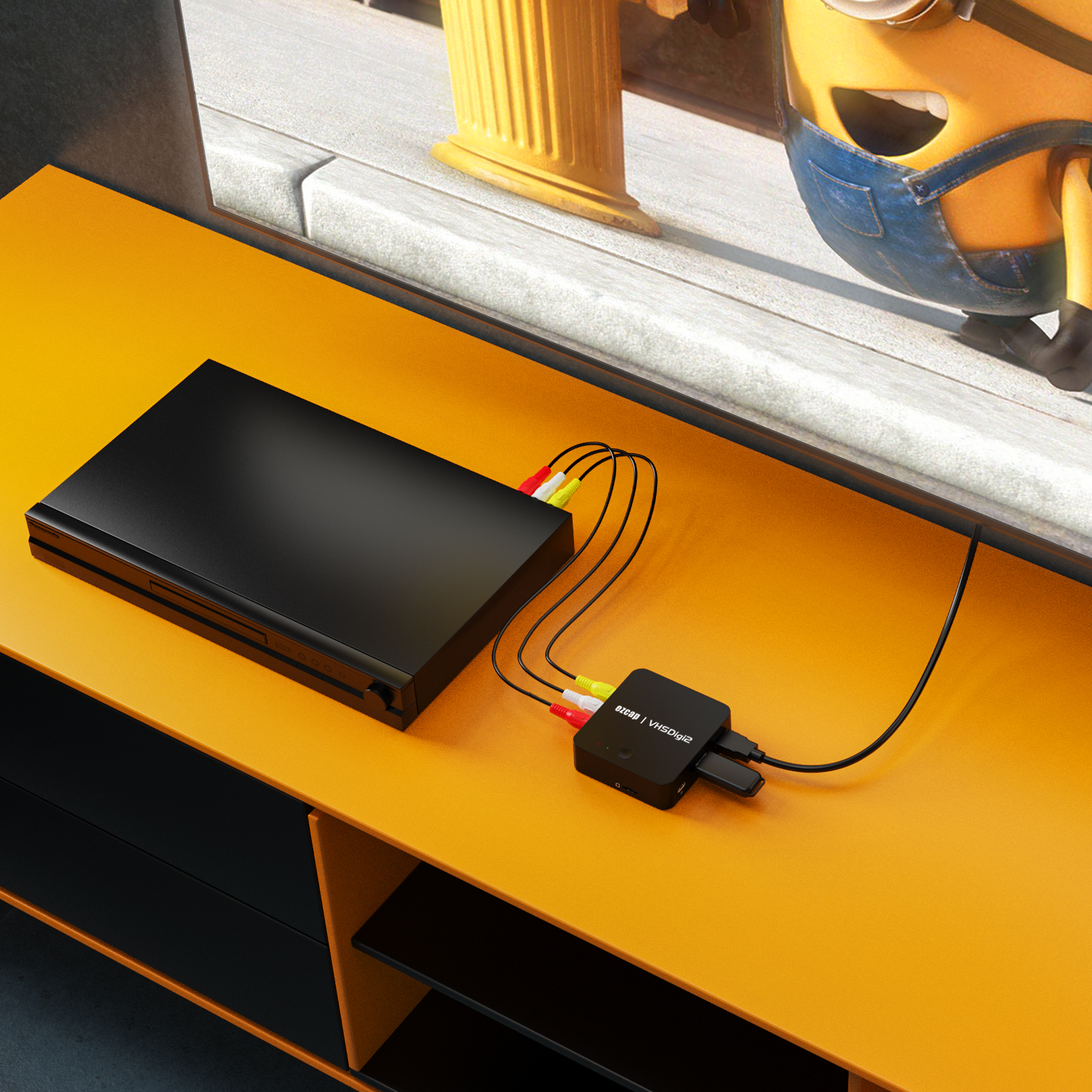 Ezcap181 VHSDigi2 VHS Digitizer Convert VHS and all Composite video to digital file, save in Micro SD card or USB flash drive