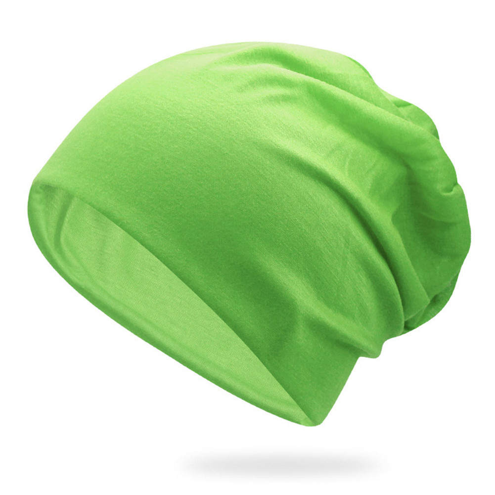 Women Men Stylish Beanie Hat Thin Hip-hop Soft Stretch Slouchy Outdoor Skull Cap Suitable for spring autumn summer hat: Fluorescence Green