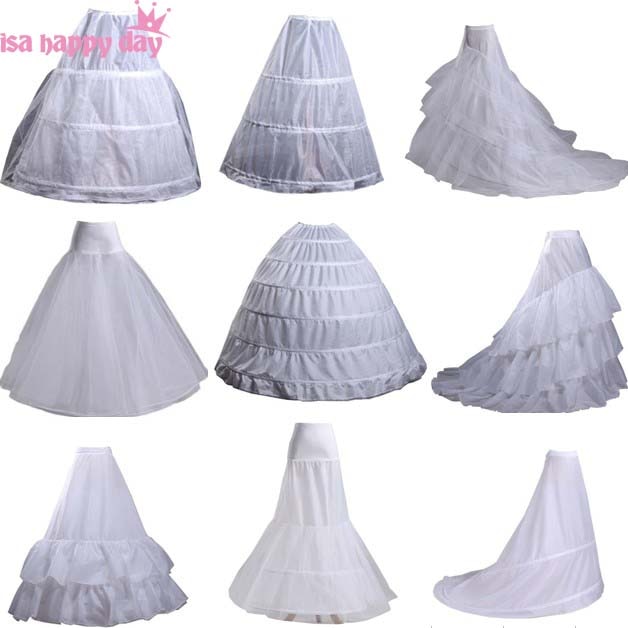 EINE Linie Tüll Weiß Meerjungfrau Band Petticoat Krinoline Unterhose Prom Unterrock Für Hochzeit Kleid Braut Ballkleid Felsen Freies