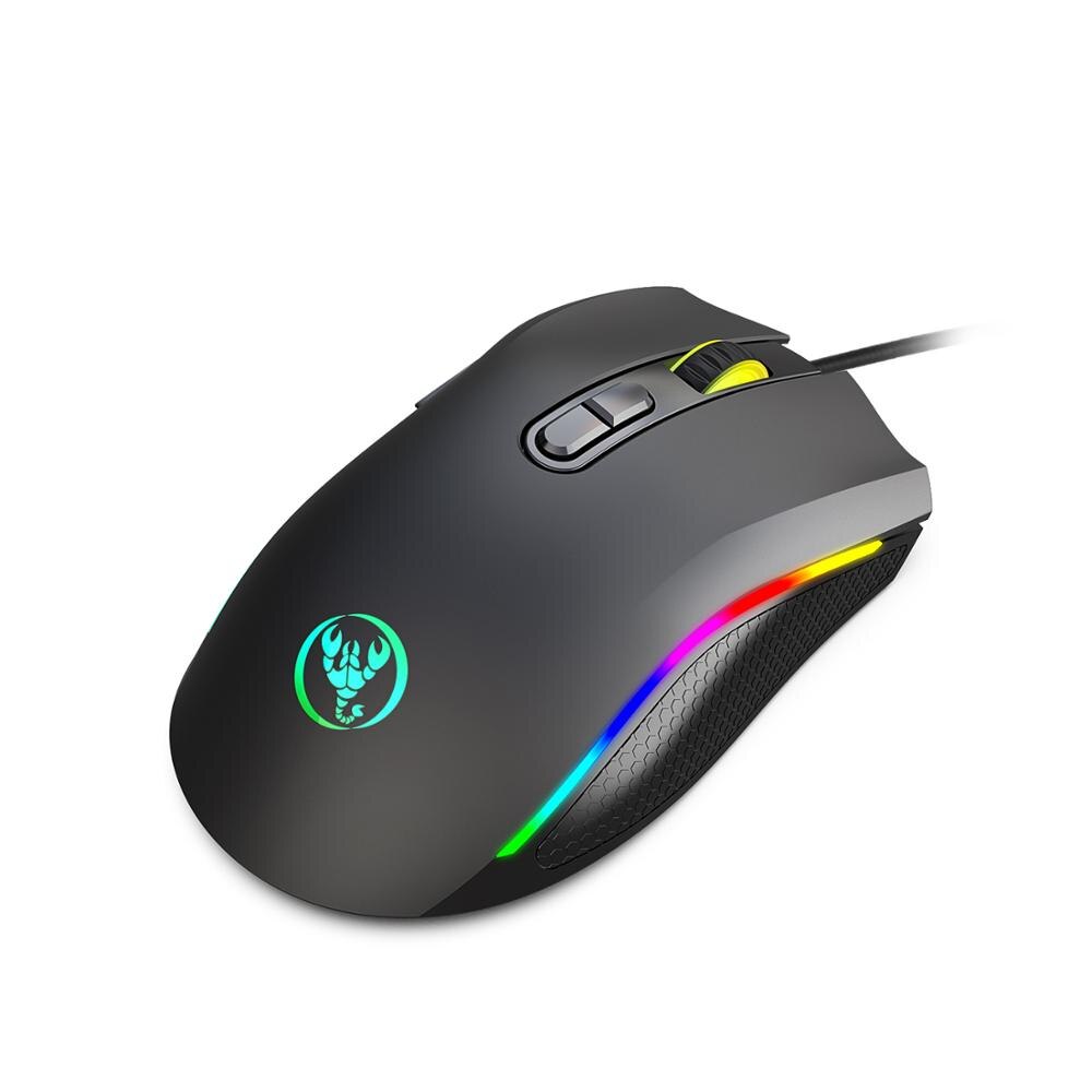 One-Handed Gaming Keyboard Mouse Set RGB Backlit Portable Mini Gaming Keypad Mice Game Controller 7200Dpi for PC PS4 Xbox Gamer: Mouse Only