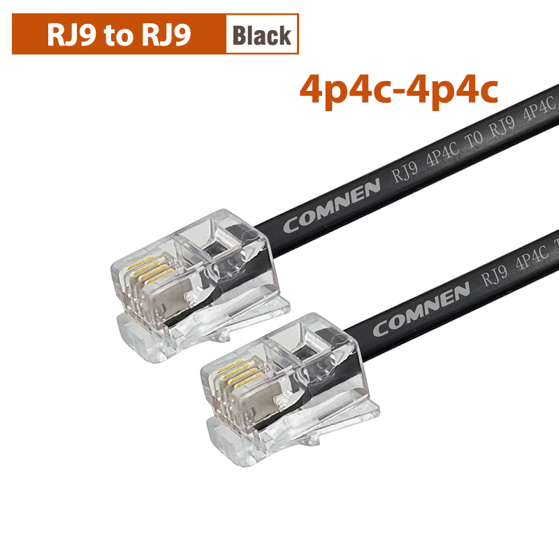 COMNEN RJ9 -RJ9/RJ11-RJ45 Telefon-Datenkabel 4P4C 6P4C 8P4C Stecker auf Stecker Modulares Datenkabel Handset Sprachverlängerungsdatenkabel: WHITE / 100 MT