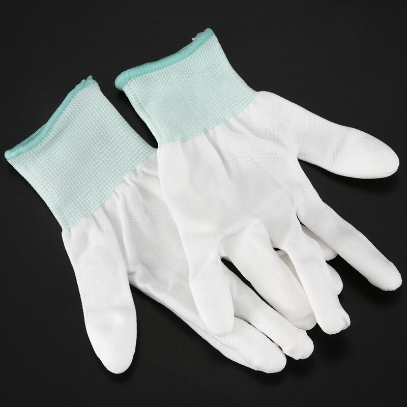1 Paar Esd Pc Computer Werken Anti-Slip Anti Slip Anti-Statische Witte Handschoenen