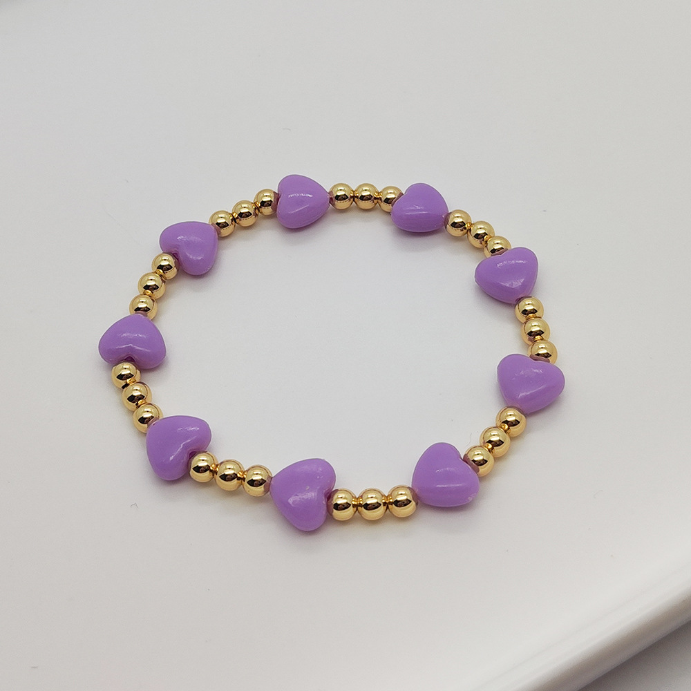 Kkbead Hart Armbanden Voor Vrouwen Valentijnsdag Cadeau Bijoux Pulseras Sieraden Y 2K Accessoires: Donker Goud