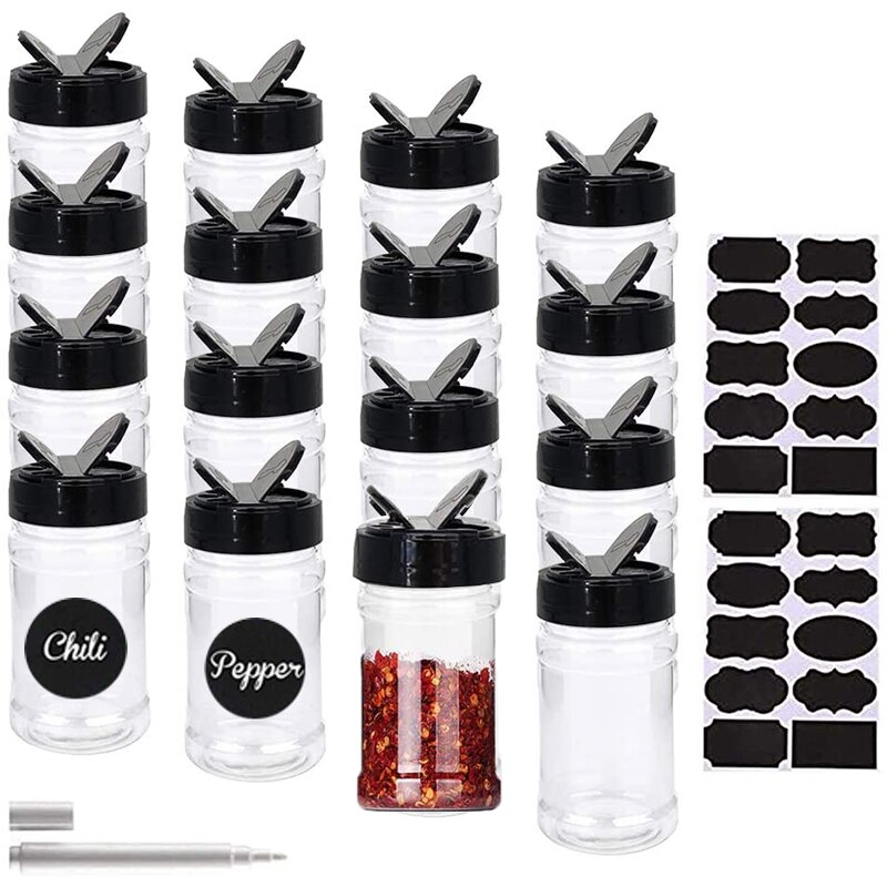 Kruiden Organizer Zout En Peper Shakers Opslag Spice Organisator Rack Food Grade Materiaal Productie 20/25 Stuks Pak