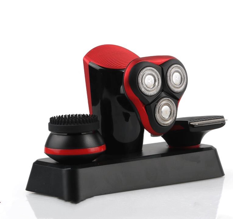 3D électrique baldhead rasoir rasoir lavable visage tondeuse homme Kit de toilettage crâne tondeuse auto rasé coupe de cheveux Balding rasage coupe: Ue Plug