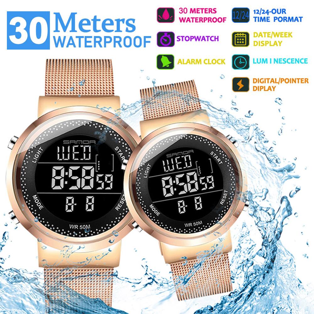 Women Watch Men Touch Screen LED Electronic Watch Waterproof Couple Luminous Watch for