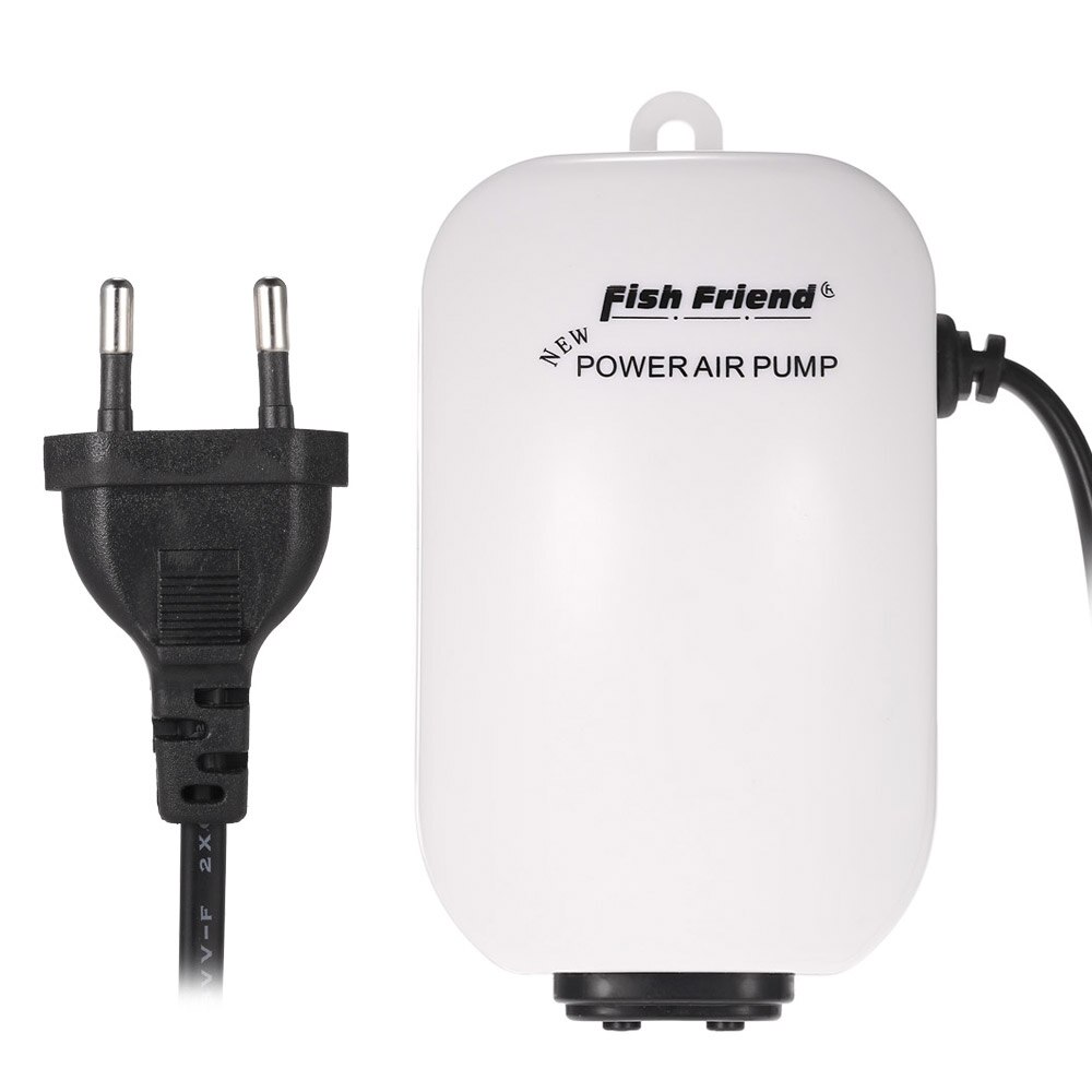 Ultra Stille Aquarium Luchtpomp luchtcompressor Zuurstof Luchtpomp Enkele & Dubbele Outlet 3W 220-240V EU plug vis accessoires