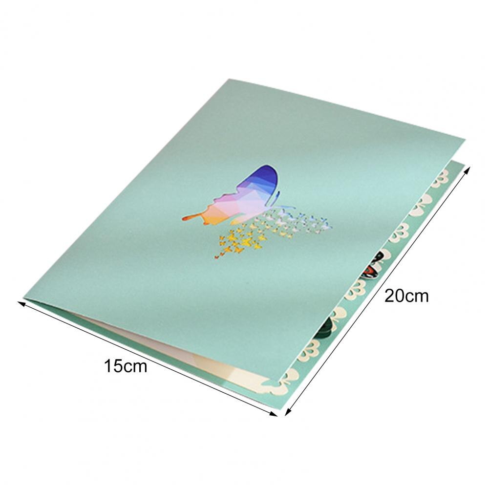 3D Butterfly Birthday Card for Kids Children Cute Animal Pop-Up Greeting Cards Baby Shower