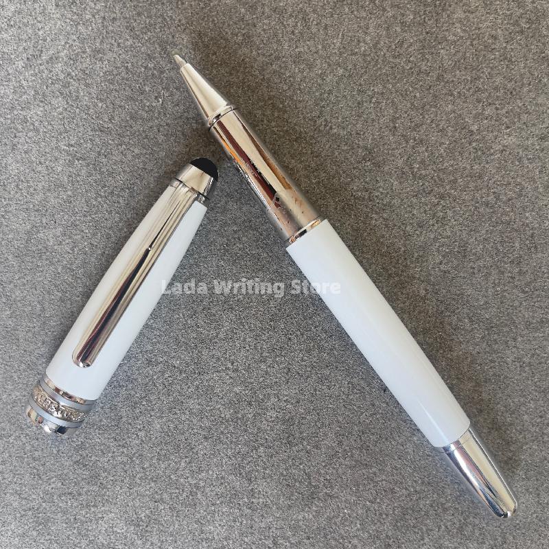 Ballpoint Pen - 0.7mm Schrijfbreedte - Plastic - Unieke Houder - Zakelijk School Schrijfwaren: Lichtgrijs / Obb