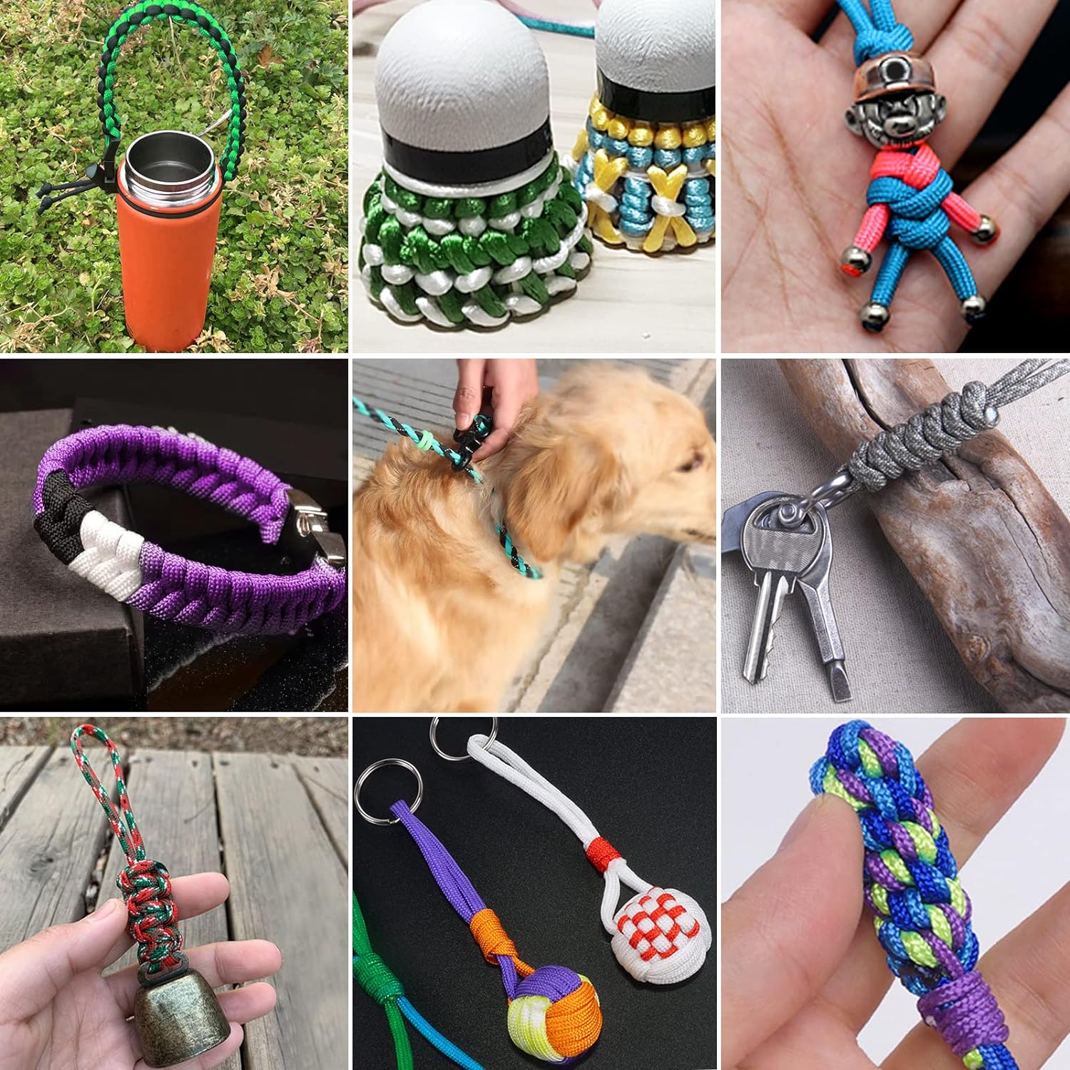 7 -kärnig 550lb- paracord 31m- diameter .4mm- överlevnadsfallskärmsrep tälttillbehör för gör-det-själv-tillverkning, halsbandsarmband, idé för hundhalsband
