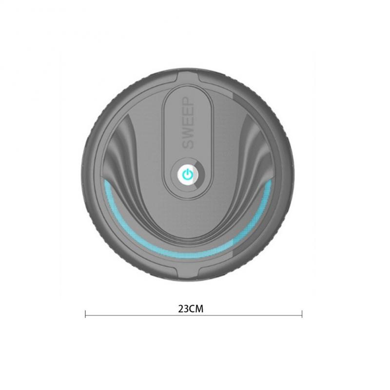Oplaadbare Smart Floor Robot Schoonmaken Vacuüm Automatische Vegen Cleaner Voor Home Office Usb Charge: Black
