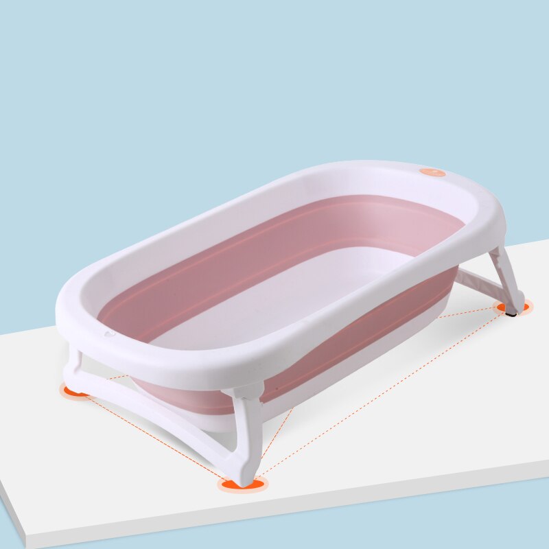 Folding Baby Bath Tub Plastic Bathtub With Thermometer Infant Collapsible Bathtub For Children For Bathroom Newborn Baby Product