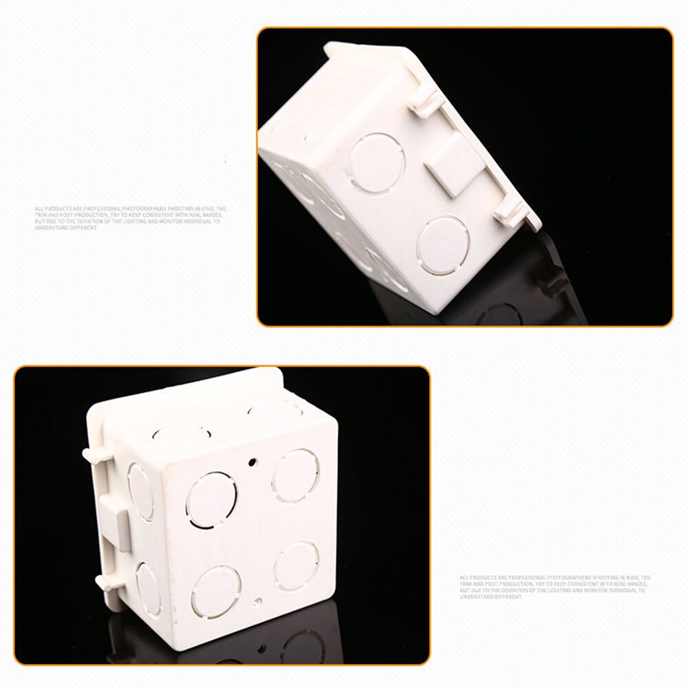1PC Wall Mounting Box Standard Light Touch Switch Cassette Junction Box PVC Plastic Flame Retardant Waring Back Box