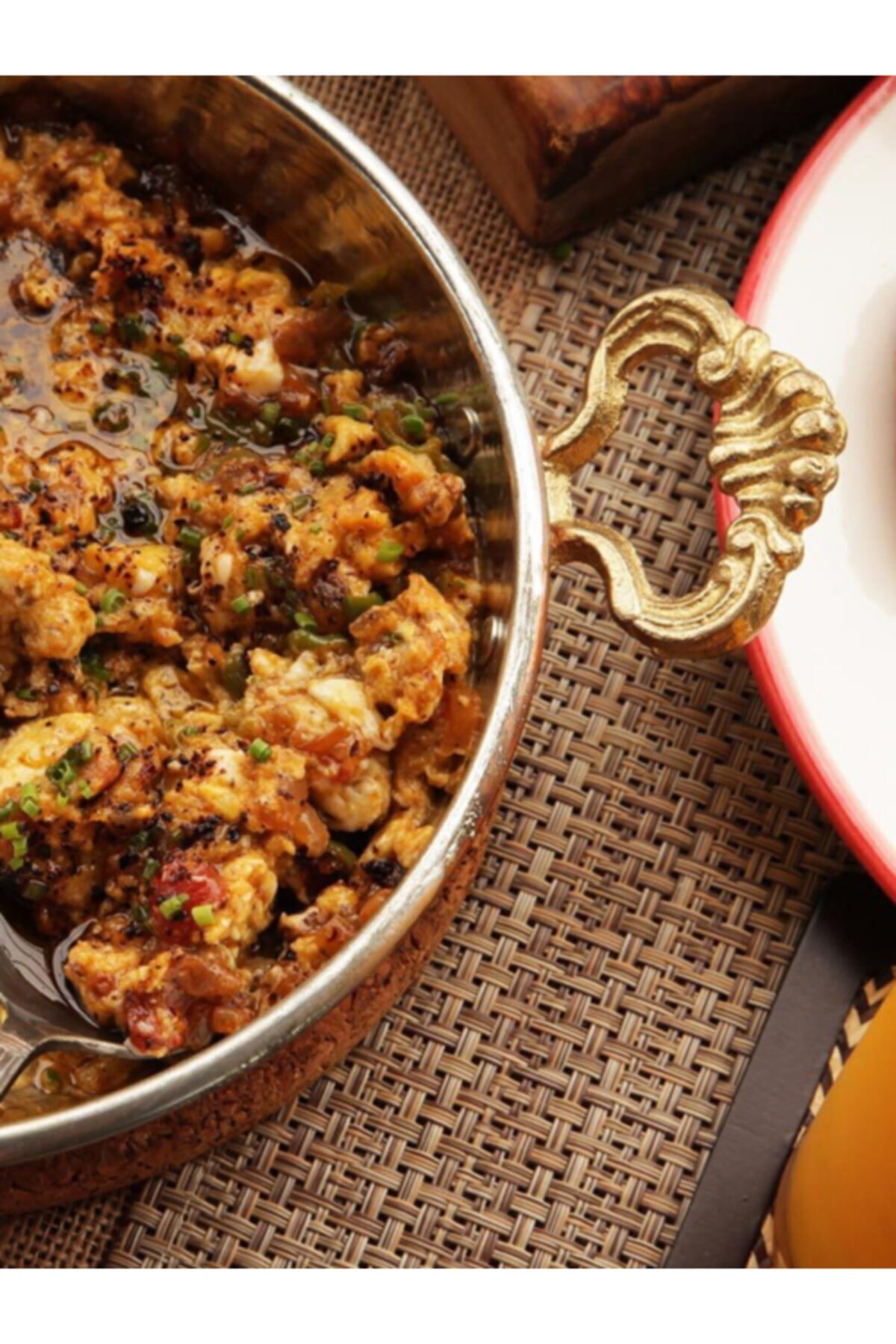 Keuken Koken Omelet Pan Koperen Hand Gehamerd Sahan