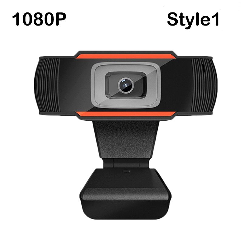 Webcam 1080P Full HD Web Camera With Built-in Mic Rotatable PC Desktop Web Camera Cam For PC Computer Video Recording Work: 1080P Style1