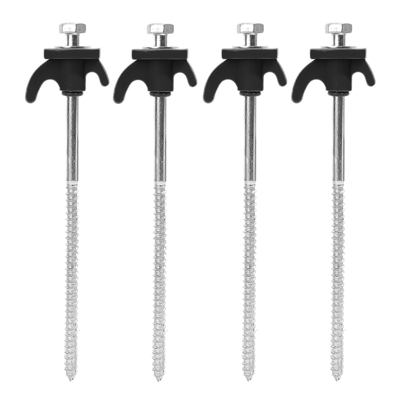 Clavijas de Metal para tienda de campaña, estacas para acampar, anclajes de tierra, tornillo en espiral resistente con estacas hexagonales, estacas para acampar, 10/2 Uds.: violet