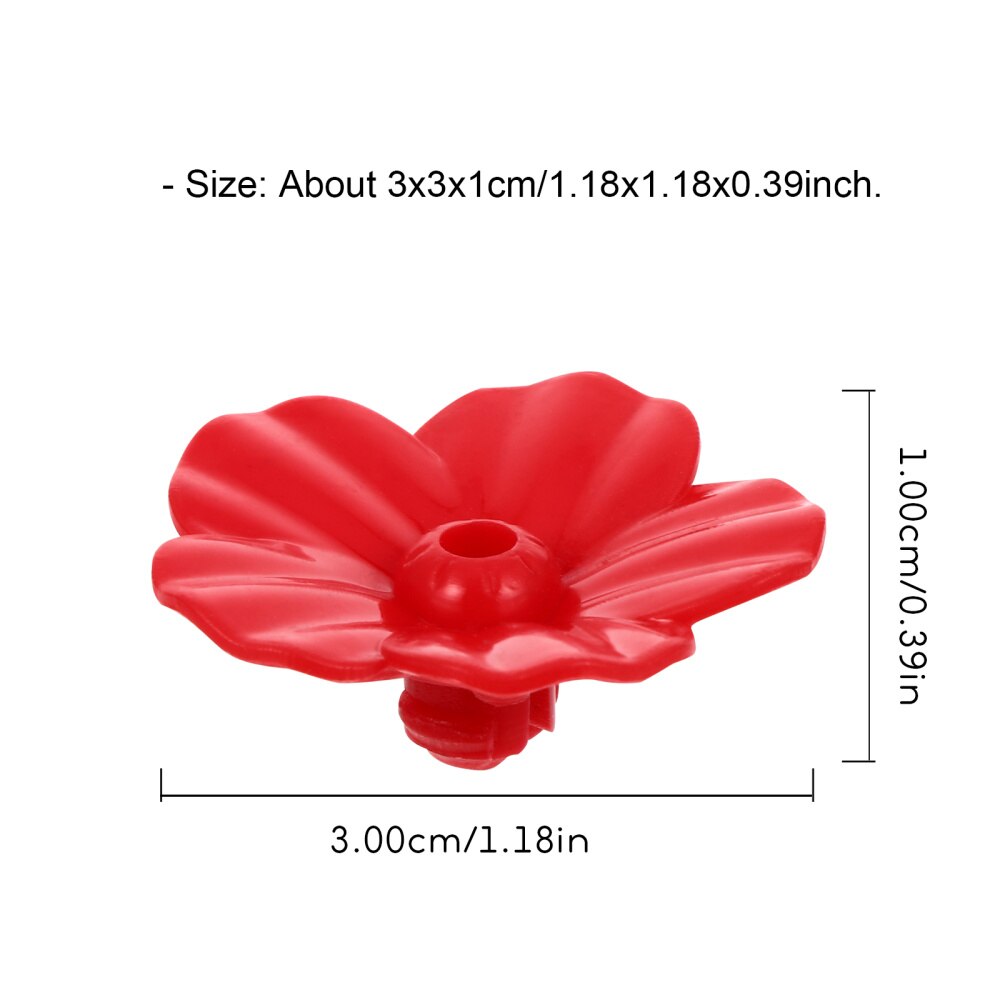 25pcs Hummingbird Feeder Replacement Flower Plastic Flower for Feeder Use (Red)