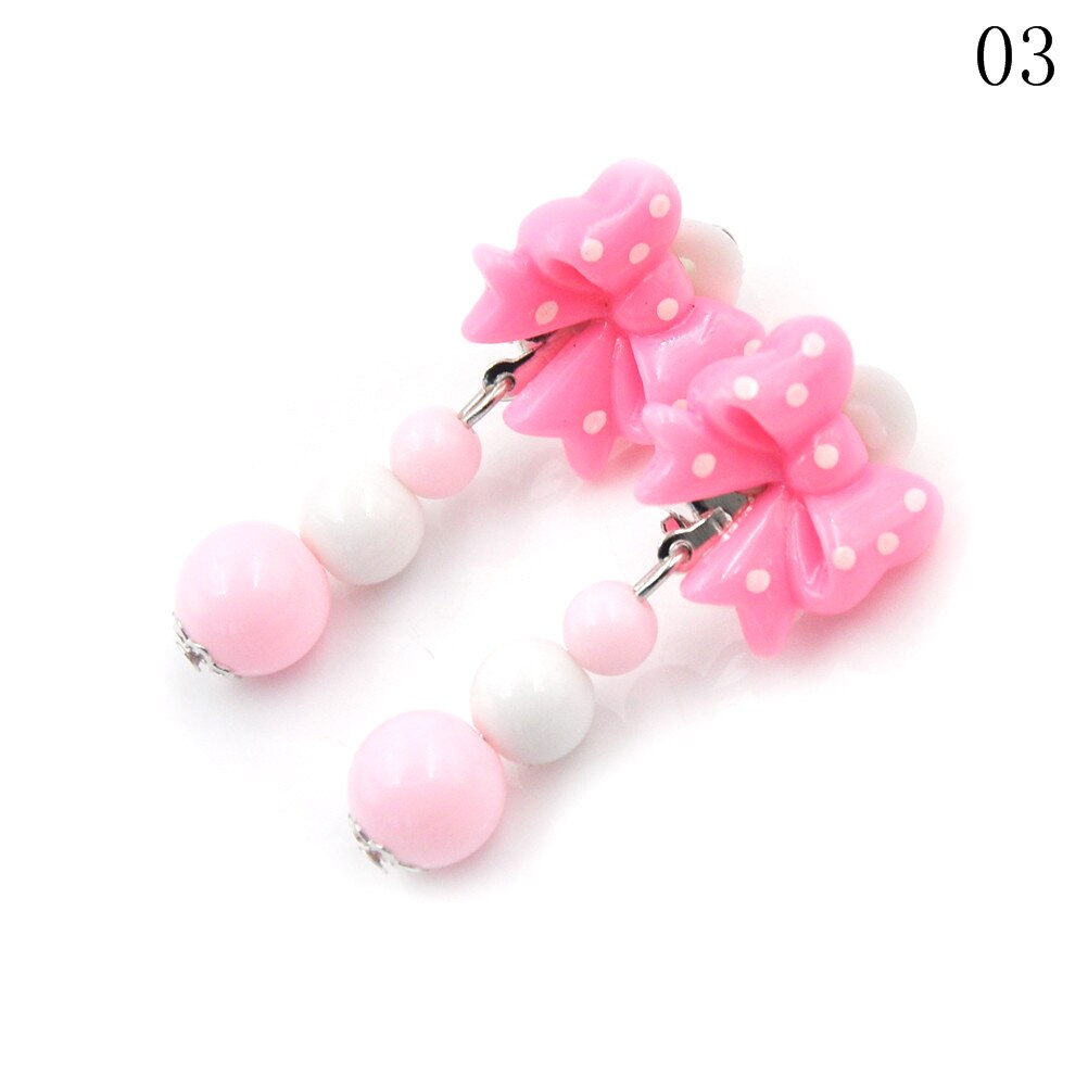 1Pair Stili Misti Lot Ovely Bambini Del Fumetto Dei Monili Del Bambino Della Ragazza Degli Orecchini Bambini Ear Clip On Trafitto Lega Indolore Orecchini: A3