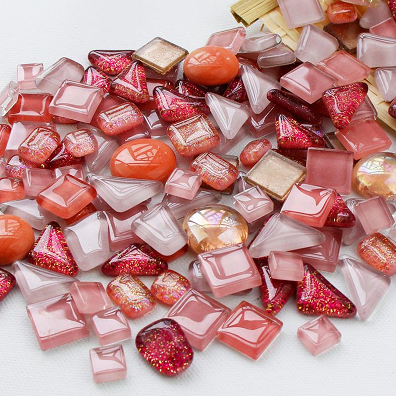 200g Stained Glass Supplies Diamond Mosaic Tiles Hobbies DIY Art Craft Supplies Mosaic Pieces Wall Mirror Stickers Strip Glass: 03