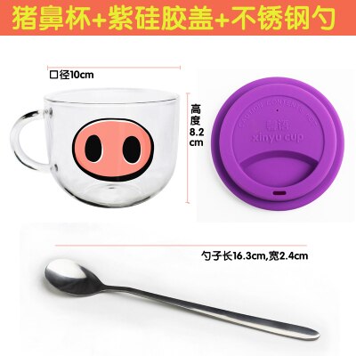 YIZI-gobelet en verre borosilicaté kawaii, mug Transparent, offre spéciale ml, boisson de , nouveauté 500: 16