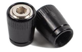 Bafire 4 Stks/set Anti-Diefstal Ventiel Mondstuk Ventieldopjes Geschikt Voor Tesla Model 3 S X Ventiel Tire inbouwen Accessoires: 4 pcs black