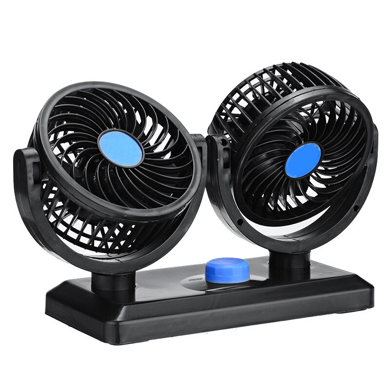 1Car Cooling Fan Adjustable Speed 12V Dash Car Van Interior Cooling Fan Summer Dual Head Coolers 20.5 * 14 * 9.5cm