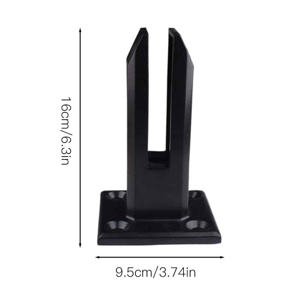 Black Stainless Steel Clamp,Glass Panel Pool Fence Staircase Bracket Spigot Balustrade Floor Deck Mount Support Clamp Square