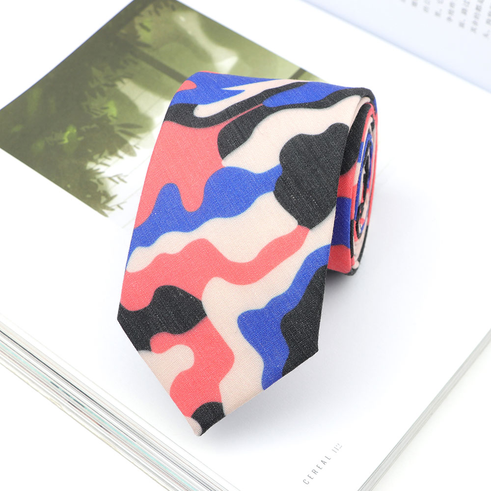 Cravate de Camouflage en coton et Polyester pour homme, nouveauté classique, noir, bleu, vert, militaire, costume de fête de mariage: 2