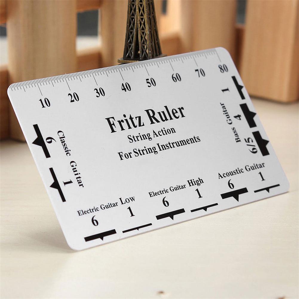 Fritz Ruler Guitar String Action Gauge Ruler String Pitch Ruler Card Luthier Tool for String Instruments Music Accessories