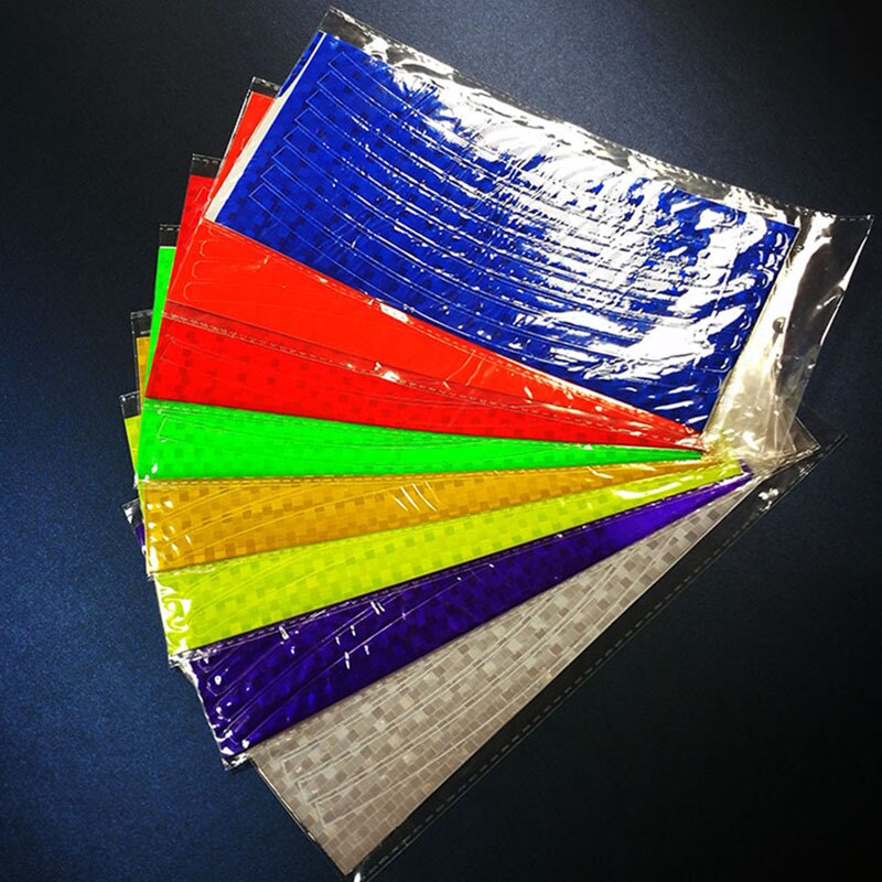 Motorfiets Fiets Reflecterende Stickers Velg Reflector Fiets Fietsen Veiligheid Fluorescerende Waterdicht Wiel Decal Tape Weerspiegelen