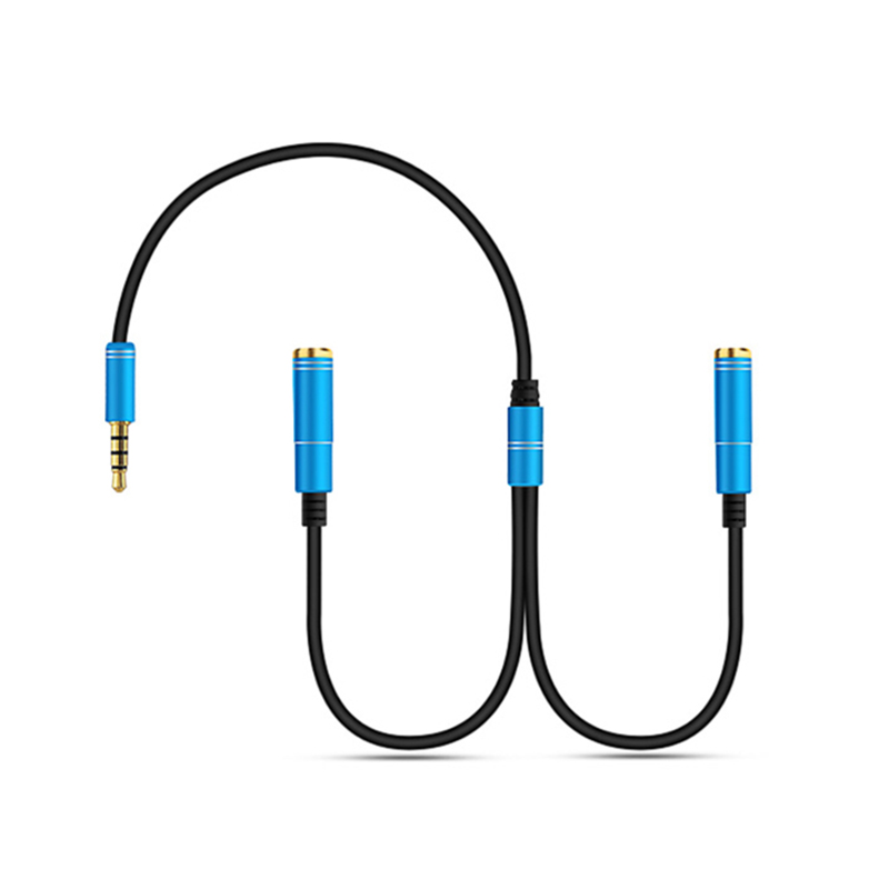 Nuovo! Cavo sdoppiatore per cuffie Cavo prolunga sdoppiatore Jack Audio da 3,5 mm Cavo adattatore AUX da 3,5 mm maschio a 2 porte 3,5 mm femmina