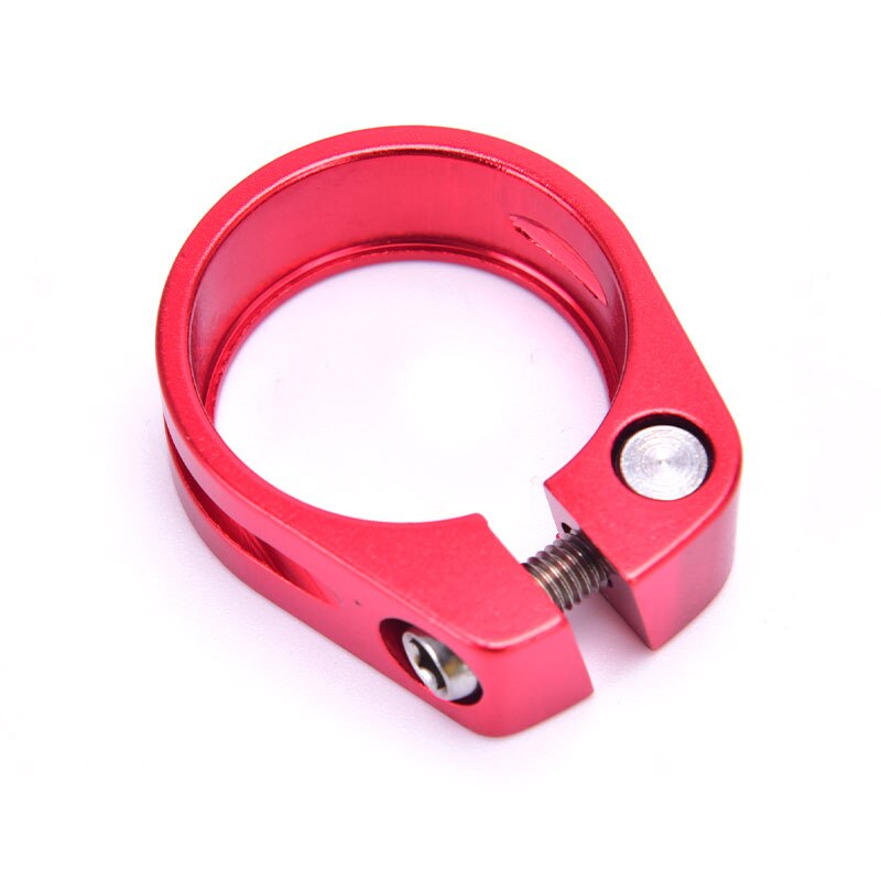 1 abrazadera de tija de sillín de bicicleta, piezas de repuesto de abrazadera de sillín de bicicleta, pinza de tubo: Rojo