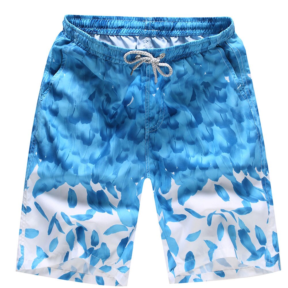 Pantalones cortos de baño con forro de malla para hombre, pantalones cortos Hawaianos para hombre, bañadores de baño de secado rápido para playa, surf, correr, natación, pantalones de Aguas # y4: Azul cielo / L