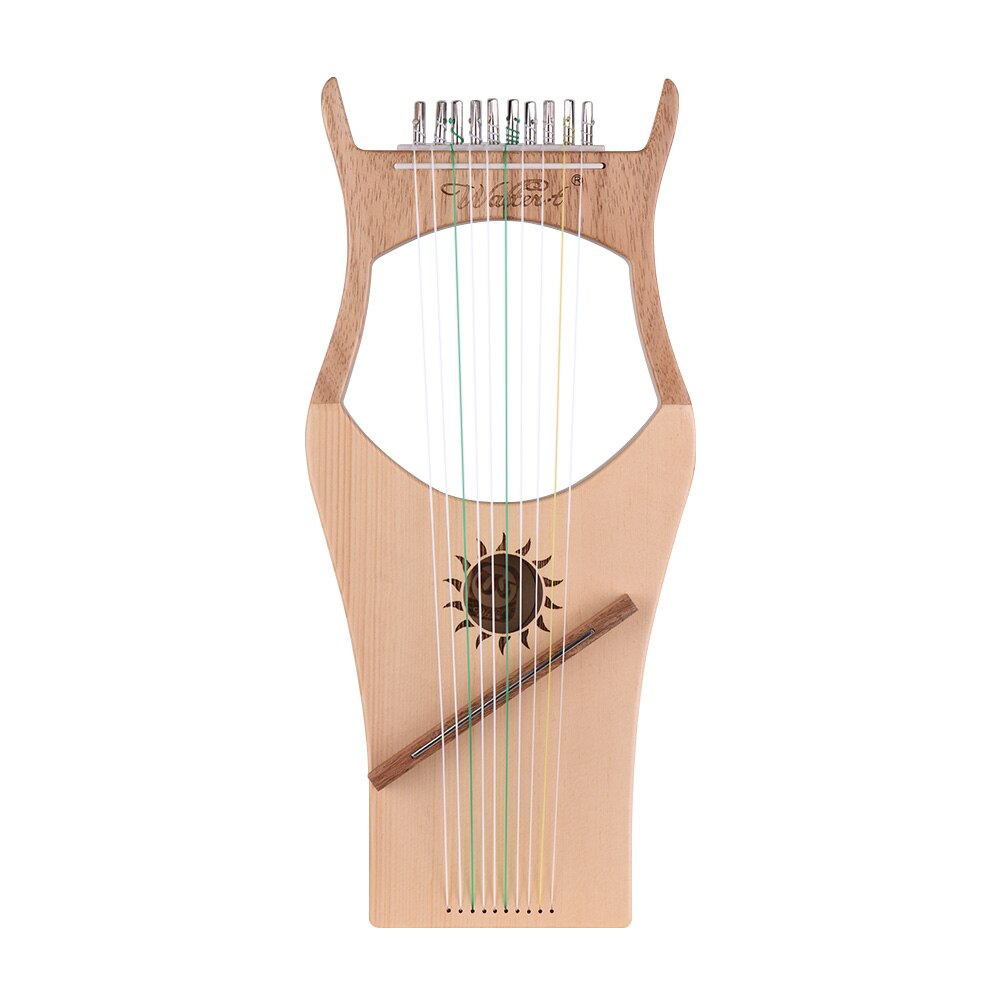 10-- strengs tre lyre harpe nylon strenger gran topboard bøk tre backboard strengeinstrument med bæreveske