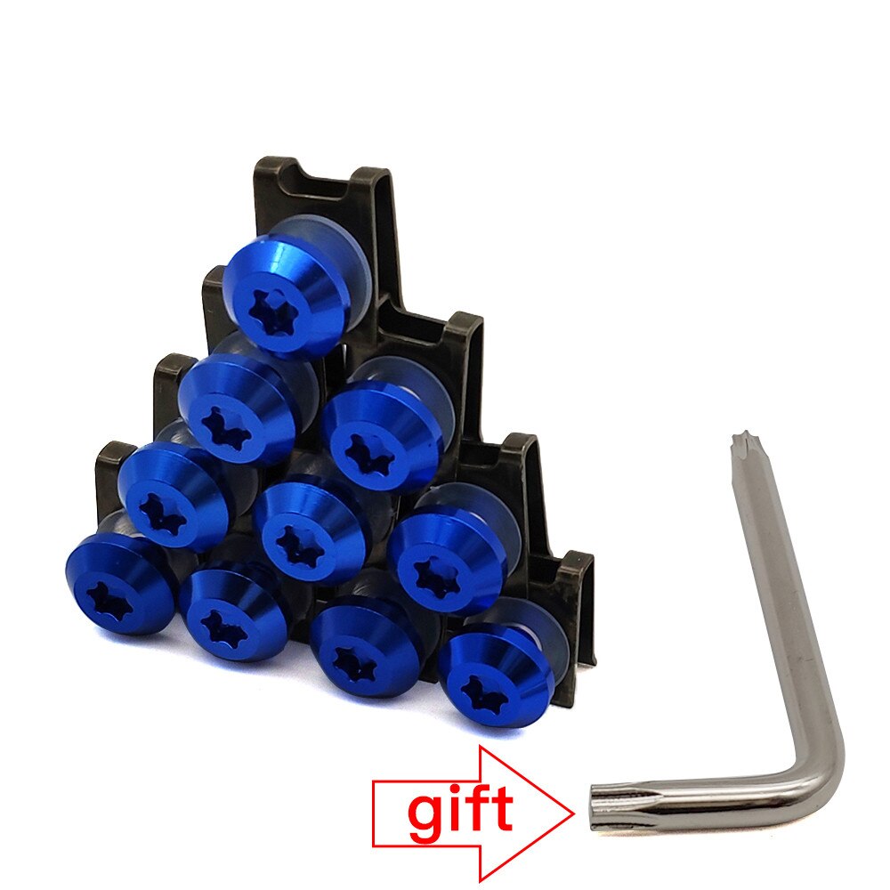 Für BMW F800R F800S F800ST f 800 r HP2 Enduro K1200R Universal- Motorrad Verkleidung Körper Schrauben Rolle Clips Schraube Muttern m6: Blau
