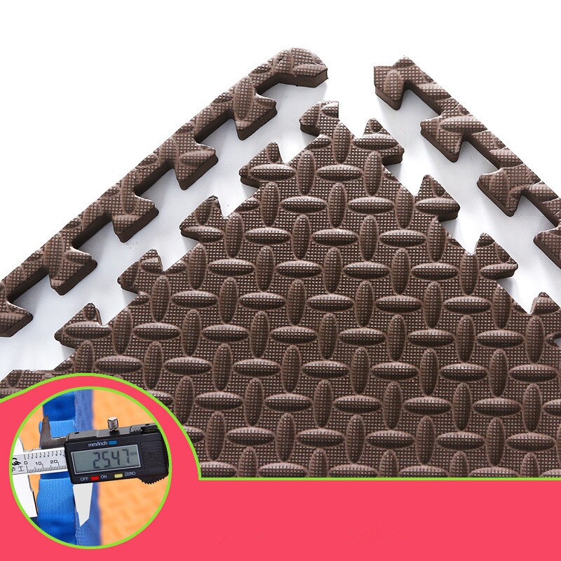 Kinderen EVA Foam Play Puzzel Mat voor kids Grijpende Tegels Vloer Tapijt Tapijt Baby Spelen Mat Interlock Oefening Vloermat: Bruin