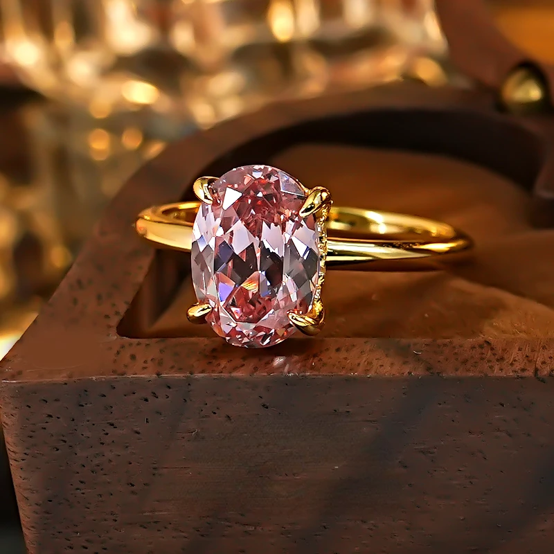 Afghaanse dromerige roze toermalijn 925 zilveren ring duif ei minimalistische ins stijl lichte luxe dagelijkse fee