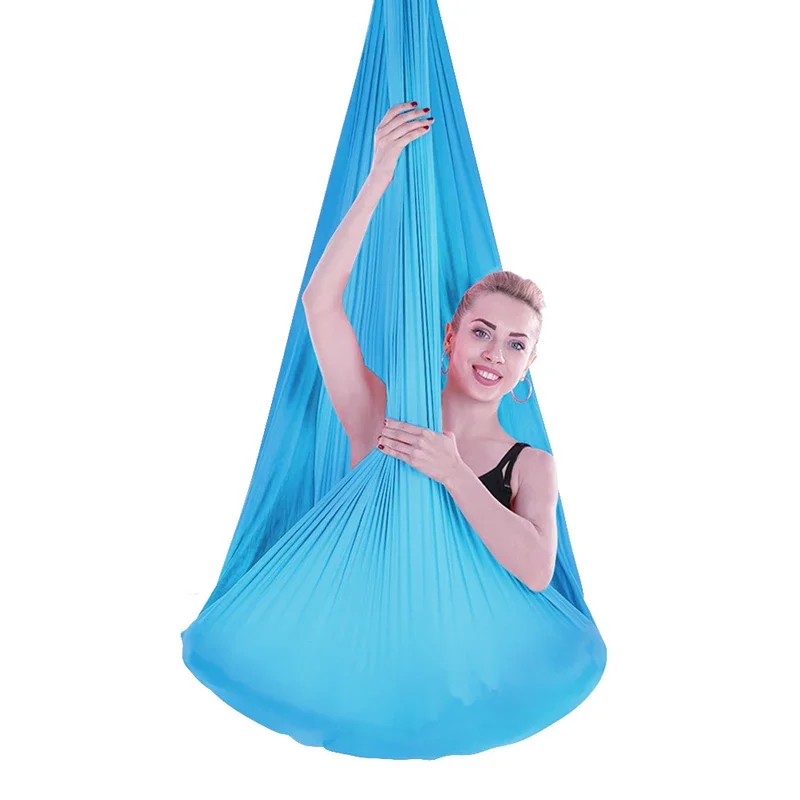 5*2.8m High Strength Aerial Silk Yoga Swing Hammock Anti-Gravity Flying Inversion Yoga Belts for GYM Home Exercise Fitness: Clear