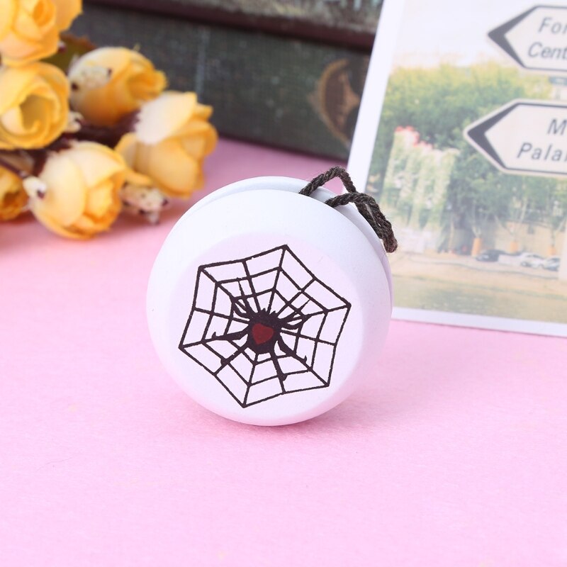 Cute Animal Prints Wooden Yoyo Toys Easy Educational Toys Classic Toy B2QD