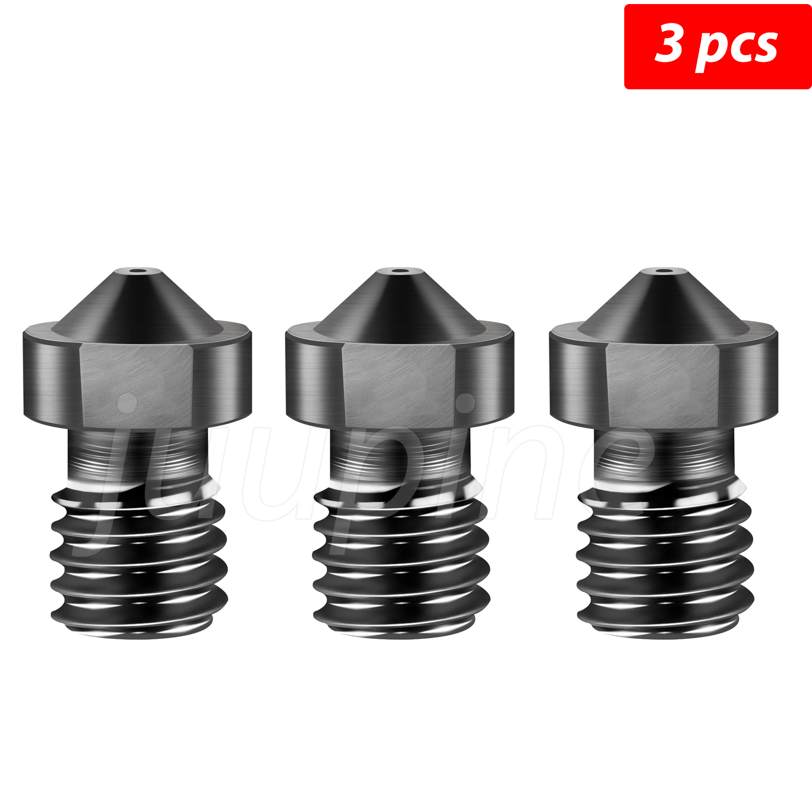 Buse E3D V6 en acier trempé pour imprimante 3D, pièces 0.2, 0.4, 0.6, 0.8, pour Ender 3 Hotend Titan Extruder Prusa I3 MK3: 2.5mm / Rouge