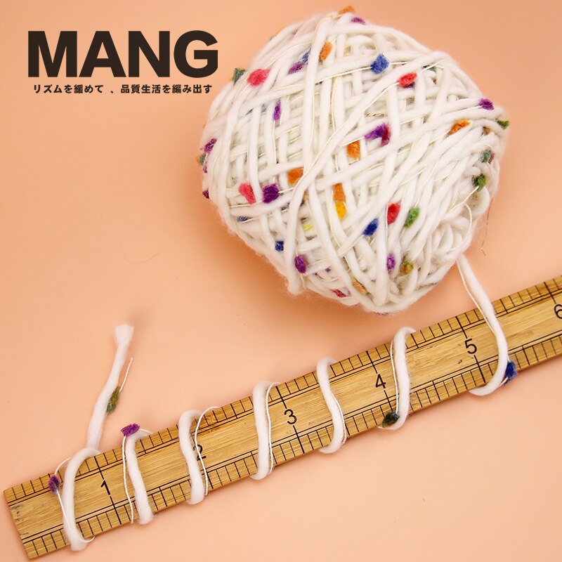 MANG – fil crocheté à la main, en coton épais, coloré, arc-en-ciel, pour bébé, écharpe, pull, gant, sac, chapeau, 50g, 1 pièce