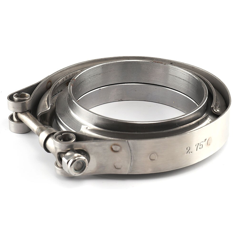 Størrelse 2 2.25 2.5 2.75 3 3.25 3.5 3.75 4 tommer bilmotorcykel stål rustfri flange v-bånd udstødningsklemme v-bånd