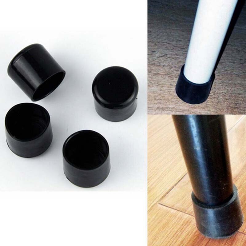 22mm 4 st glidskydd stötar golvskydd mjukt gummi möbler stol bord fötter ben botten skruv på dynan svart duabel