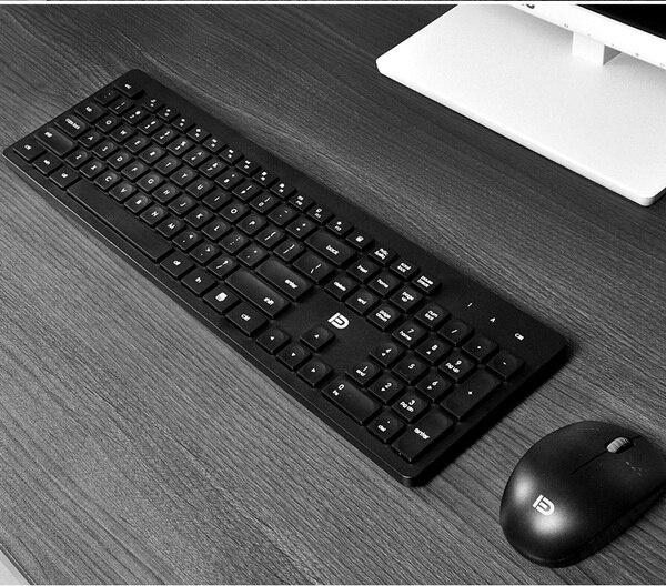 Stylish and Comfortable Universal Ergonomic Silent 2.4G Wireless Keyboard and Mouse Set For Home and Ofice Use, Power Saving: Default Title