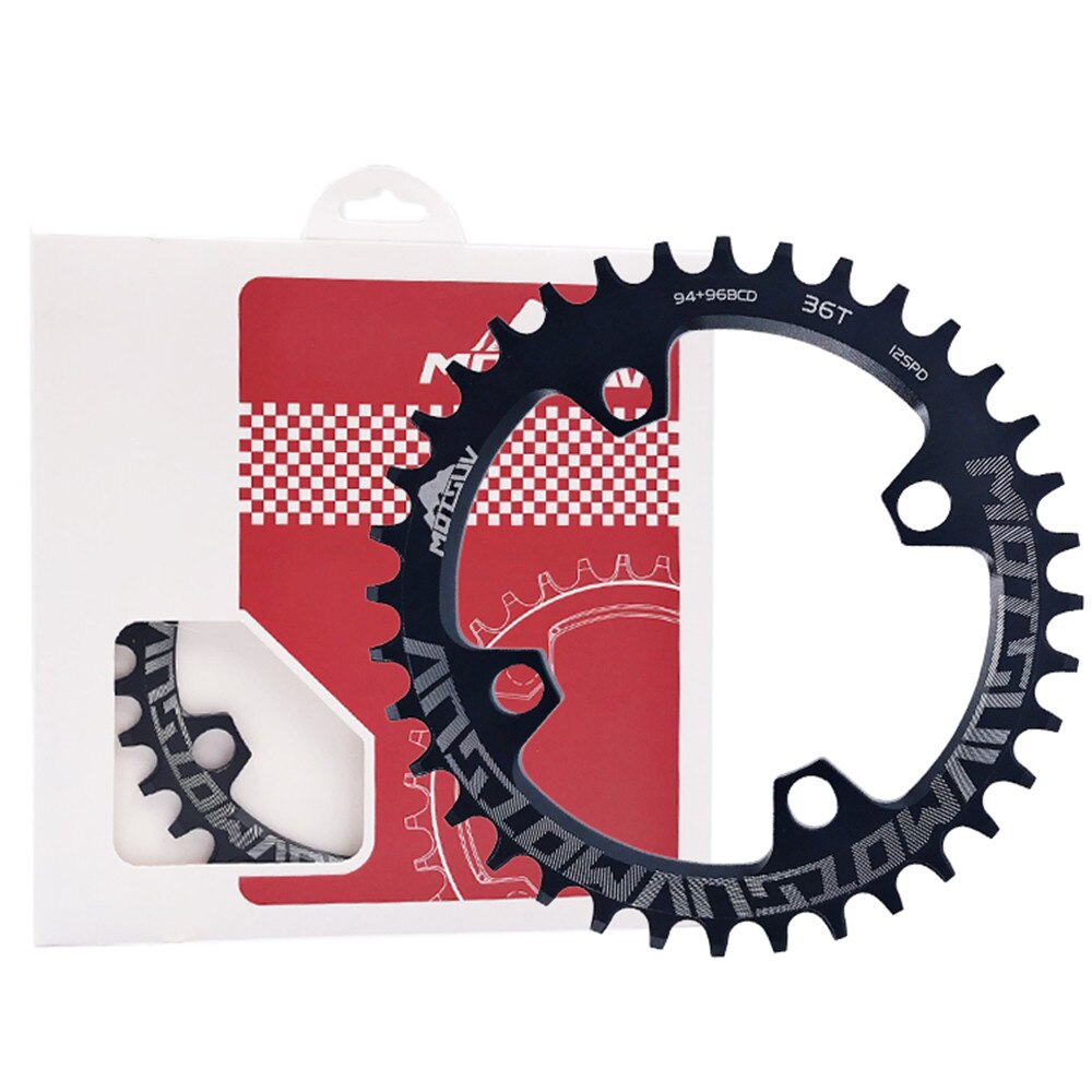 MOTSUV redondo 94 + 96mm 94BCD/96BCD 32/34/36/38T plato de bicicleta de montaña MTB para ALIVIO M4000 M4050 NX GX X1 piezas de manivela: Round 36T Black